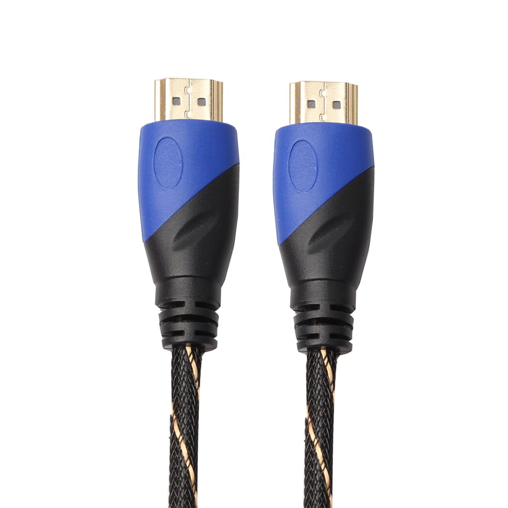 REXLIS trenzado cable HDMI 0,5 1 m 3 M 5 M 10 M 15 M trenzado HDMI cable + 2 adaptador de ángulo recto V1.4 HD 3D