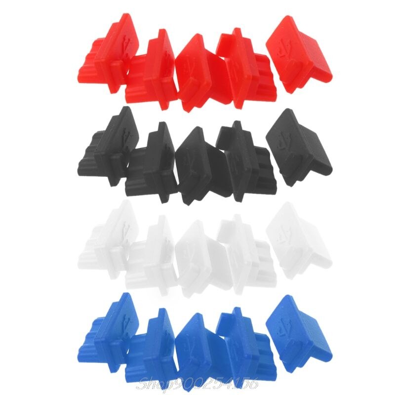 5PCS USB Dust Plug Charger Port Cover Cap Female Jack Interface Universal Silicone Dustproof Protector Tablet PC Notebook Au03
