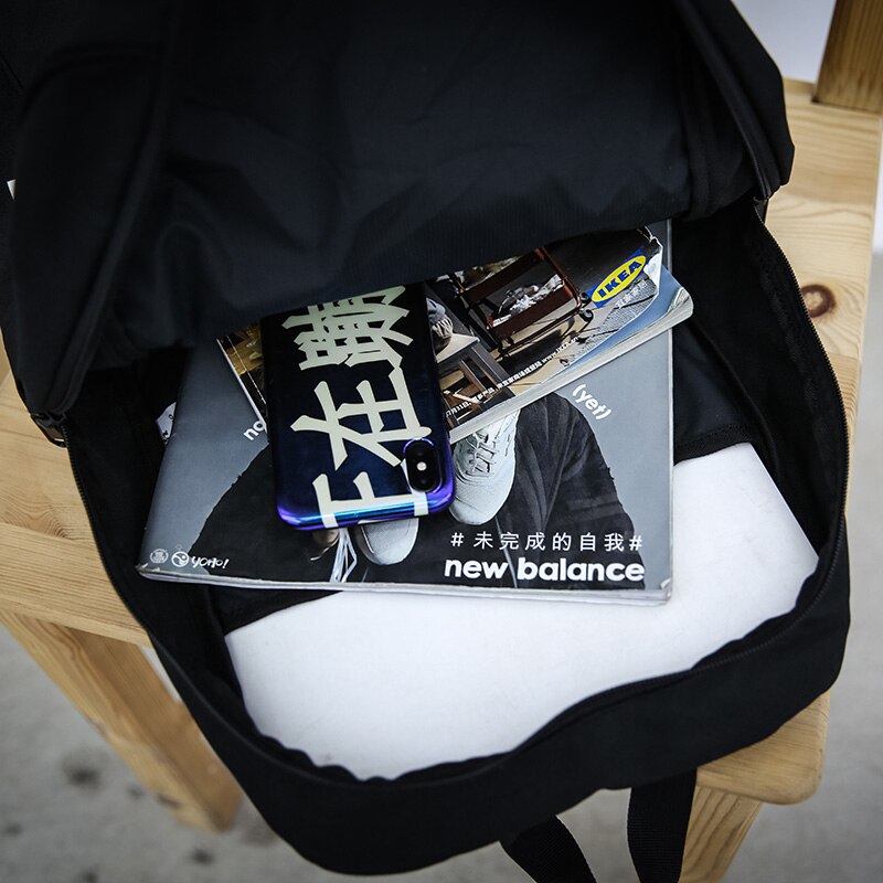 Nylon hommes sac à dos noir ordinateur portable unisexe étudiant école collège sac à dos pour hommes sac Nylon femmes sac à dos noir adolescents sac à dos