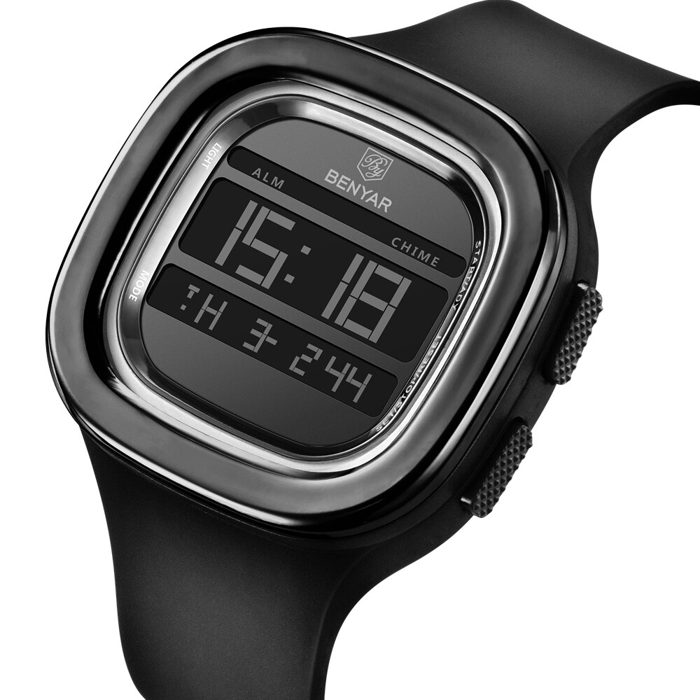 BENYAR Elektronische heren Horloge Schokbestendig Duurzaam Automatische Datum Top Luxe Digitale Elektronische Sport heren Horloge