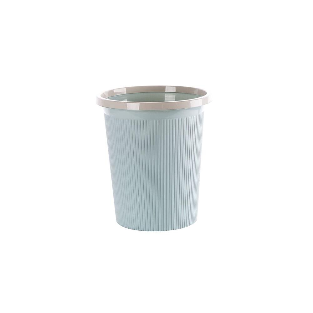 Trash Can Waste Bins with Clamping Ring Kitchen Bedroom Lidless Plastic Paper Basket Kitchen Rubbish Garbage Can Dustbin: S Blue