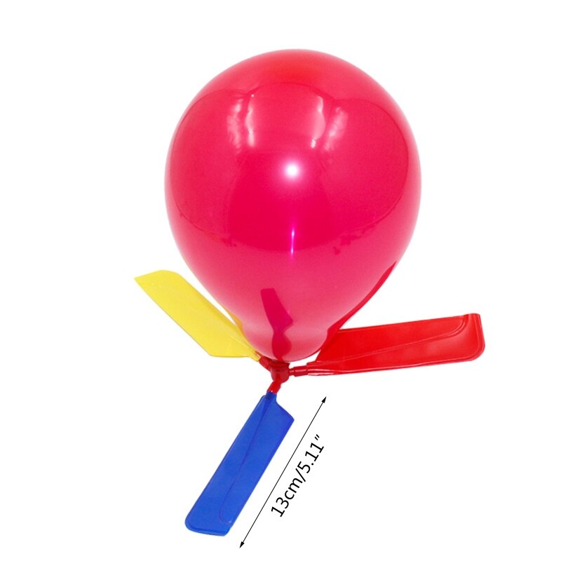 Kinderen Grappige Ballon Helicopter Launcher Speelgoed Set Ballon Aangedreven Racers Inertiële Power Stem Speelgoed Air Powered Aerodynamische Educa