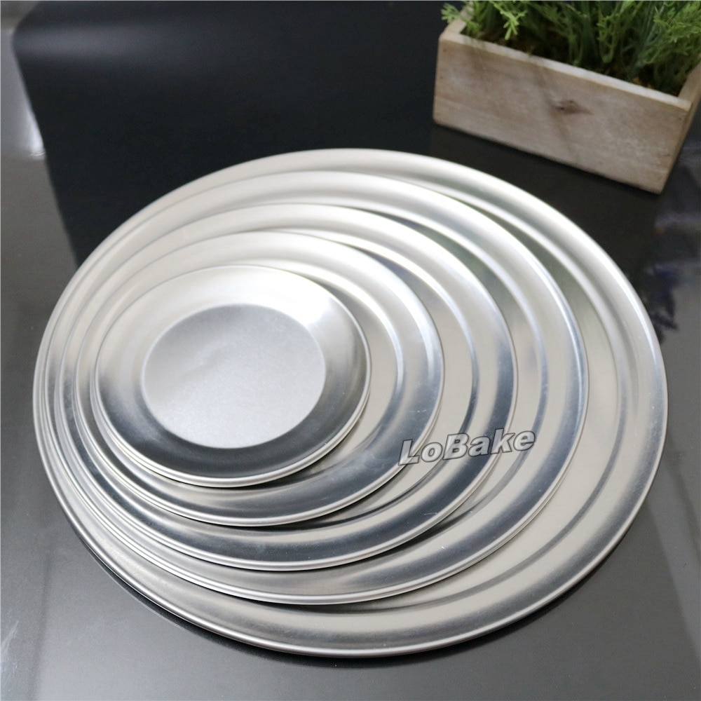 arrivals 6, 8, 10, 12, 14 inches shallow pizza pan anodic aluminium alloy cake bakery holding tray for DIY kitchen bakeware