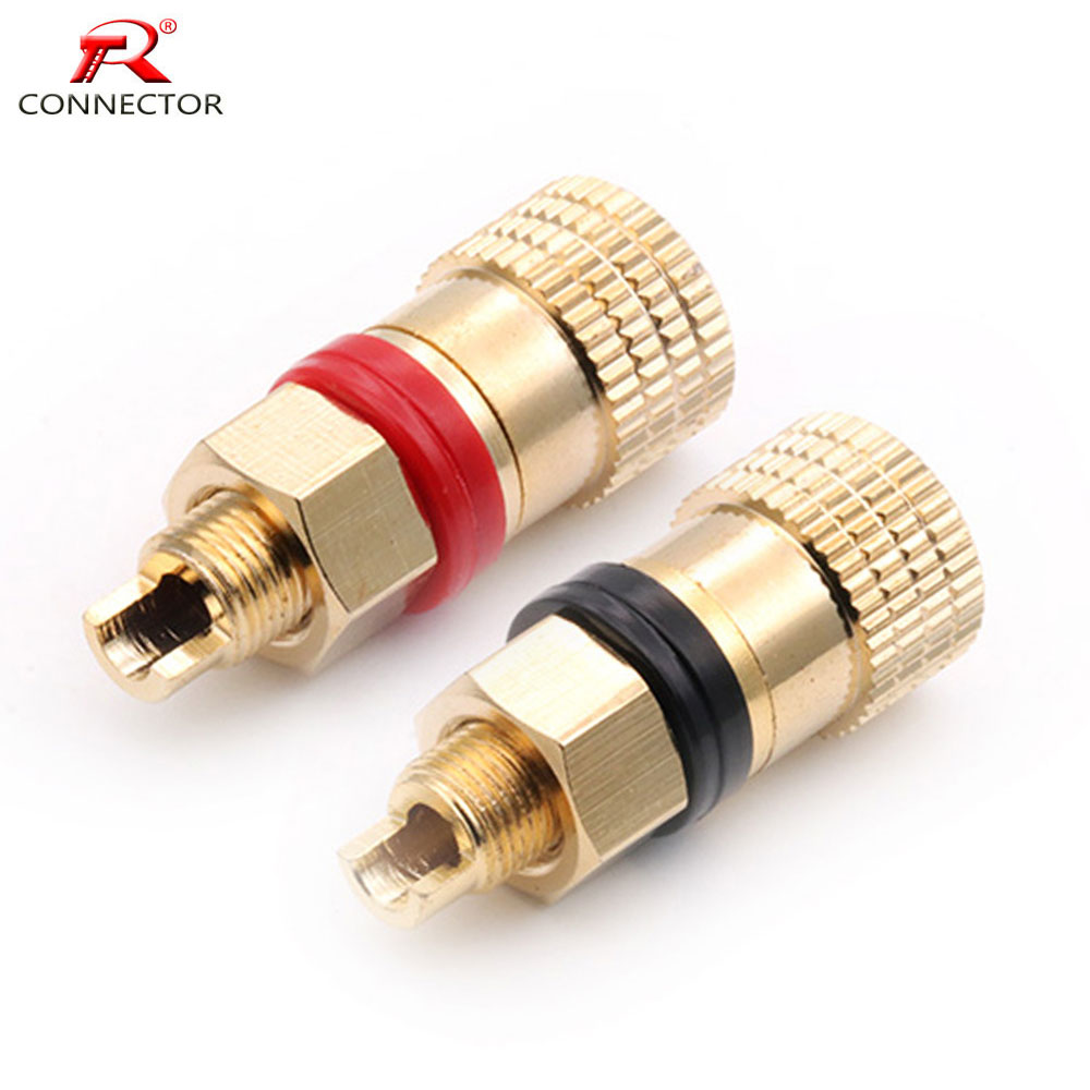 Connecteur de connexion R, borne de haut-parleur, en cuivre pur, courant élevé, Terminal de câble HIFI, connecteur de batterie au Lithium, 2 pièces