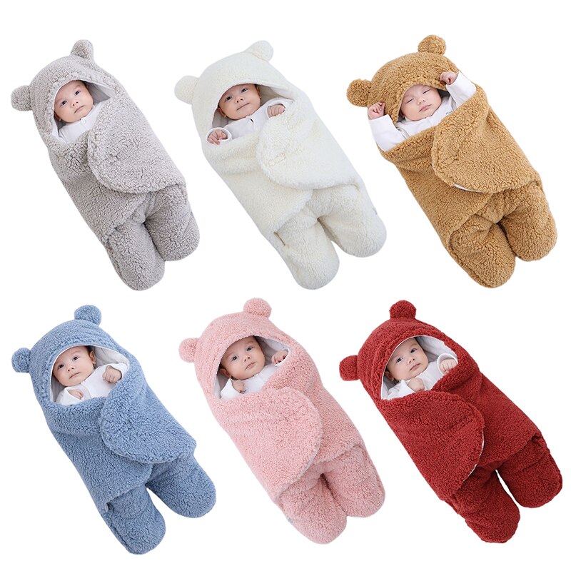 Couverture Enveloppantes Pour Bébé -Né Garçon Fille Doux Sac De Couchage Bébé Avec Coton Garder Au Créer Environnement De Sommeil Confortable