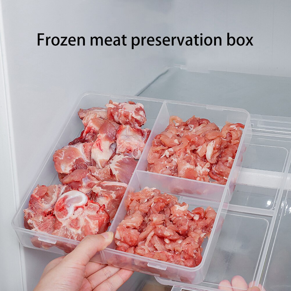 Food Fresh Storage Box Containers Kitchen Fridge Organizer Case Keep Separate Plate Tray Fruits Vegetables Fish Meat Organizer