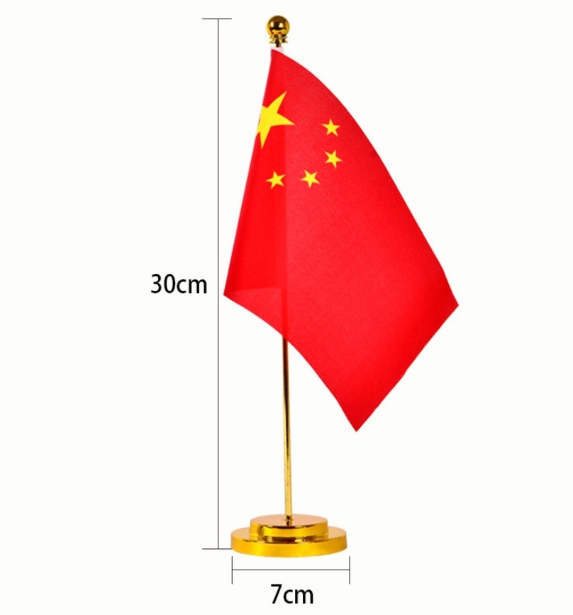 Custom Table Flag Office Desk Banner Including Flagpole Base Flag Size 8.3&#39;&#39;x5.5&#39;&#39; 21x14CM