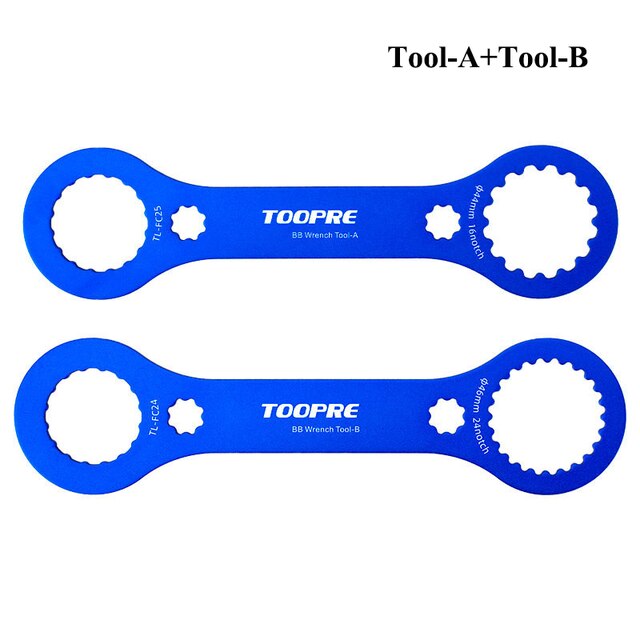 Fiets Trapas Sleutel 44Mm 46Mm 16 24 Notch Installatie Tool Voor BBR60 MT800 MT9100 Xdr Da Chassis reparatie Tool: A and B