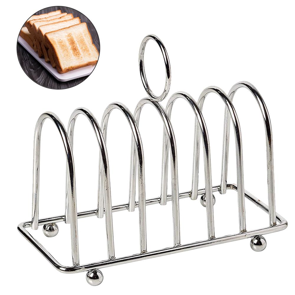 Prov mat display verktyg toast rack kök rostfritt stål 6 skivor fest restaurang bröd hållare frukost hem
