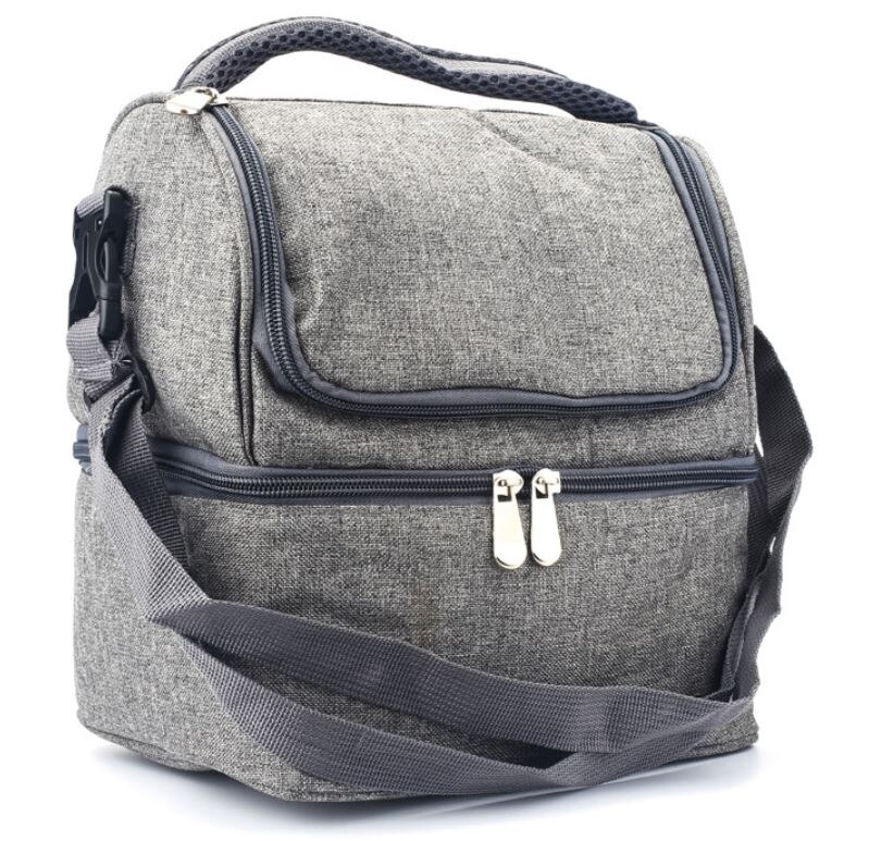 Thermische waterdichte voedsel vers houden wijn lunch koeltas ijs bier koeler voor biefstuk isolatie thermische tas isolatie koelpak: Grijs