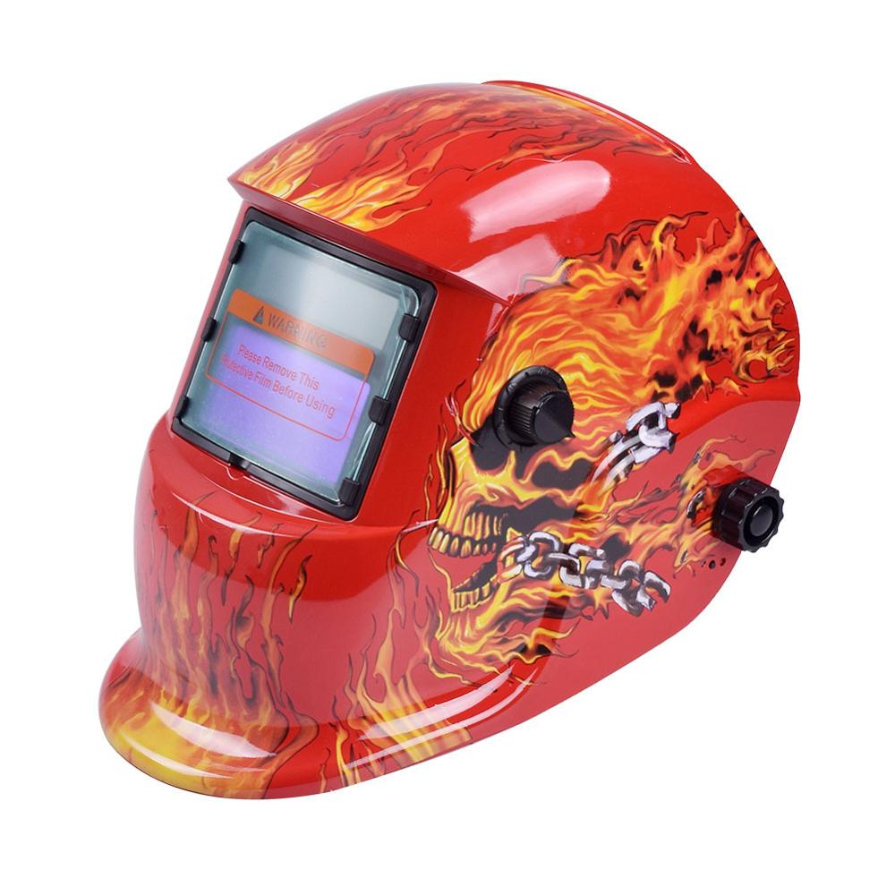 Tacklife-Máscara de Soldadura con función de oscurecimiento automático, casco de soldadura de potencia automática, modo de soldadura de molienda: Dorado