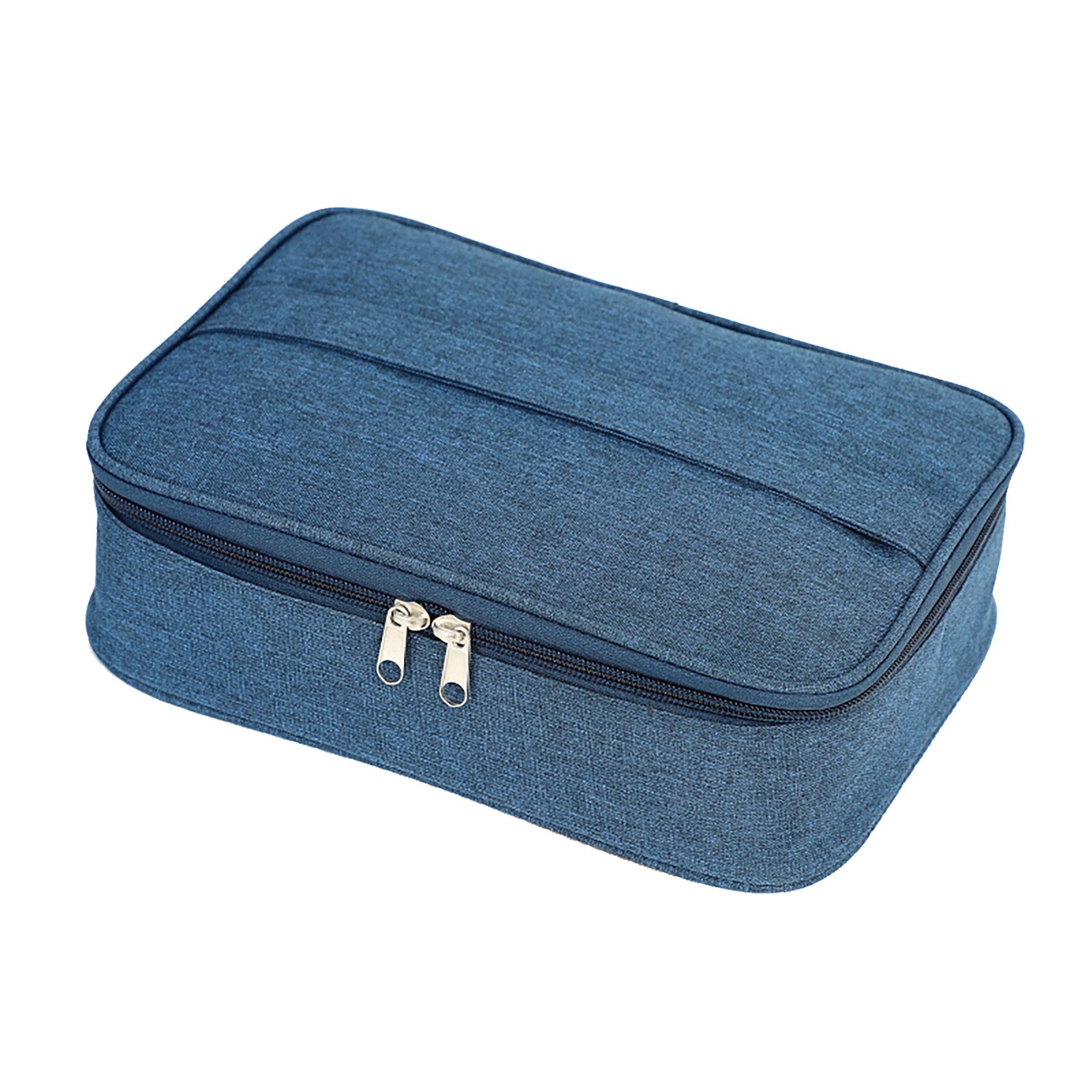 Rechthoekige Lunchbox Zakken Zak Isolatie Zakken Met Bento Zak Thermische Diner Doos Voedsel Case Accessoires Benodigdheden: Blauw