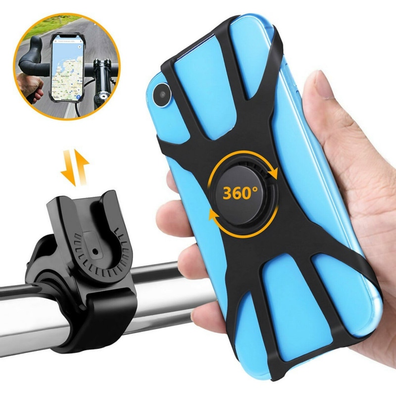 Universele Fiets Mobiele Telefoon Houder Siliconen Motorfiets Fiets Stuur Stand Mount Bracket Mount Telefoon Houder Voor Iphone