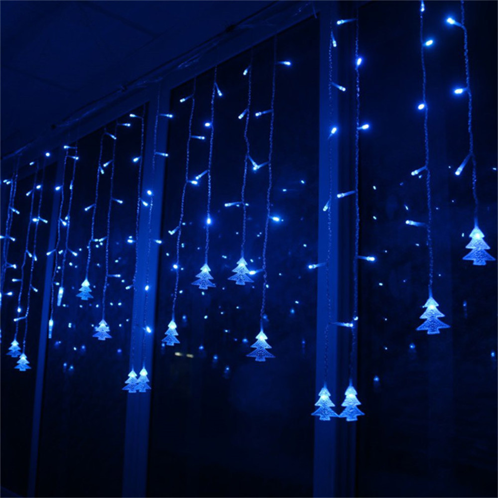 Guirxiété lumineuse LED pour sapin de Noël, rideau, éclairage ondulé intérieur et extérieur, décorations de Noël, décoration du Nouvel An, fête de: RGB / O
