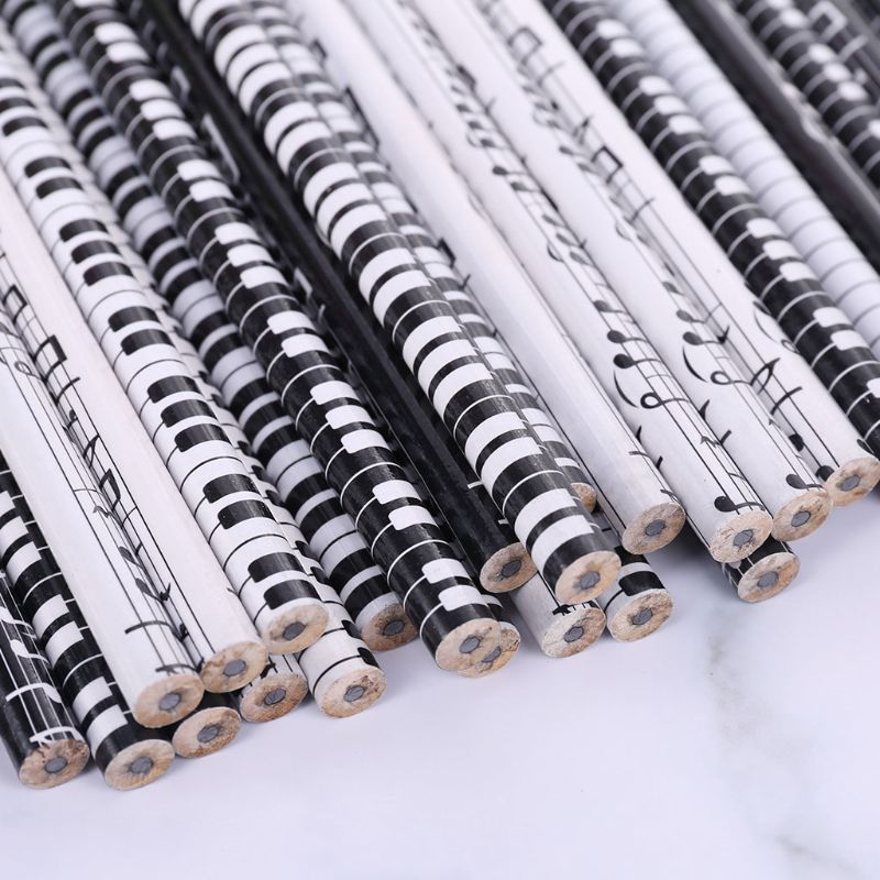 36pcs Musical Note Pencil Pen 2B Standard Piano Notes Writing Drawing Stationery