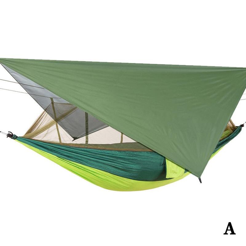 Camping-hängematte mit sonnendach und moskitonetz für den außenbereich, outdoor-camping-schaukel-hängematte,  m9- in- 8 -aufhängung: A