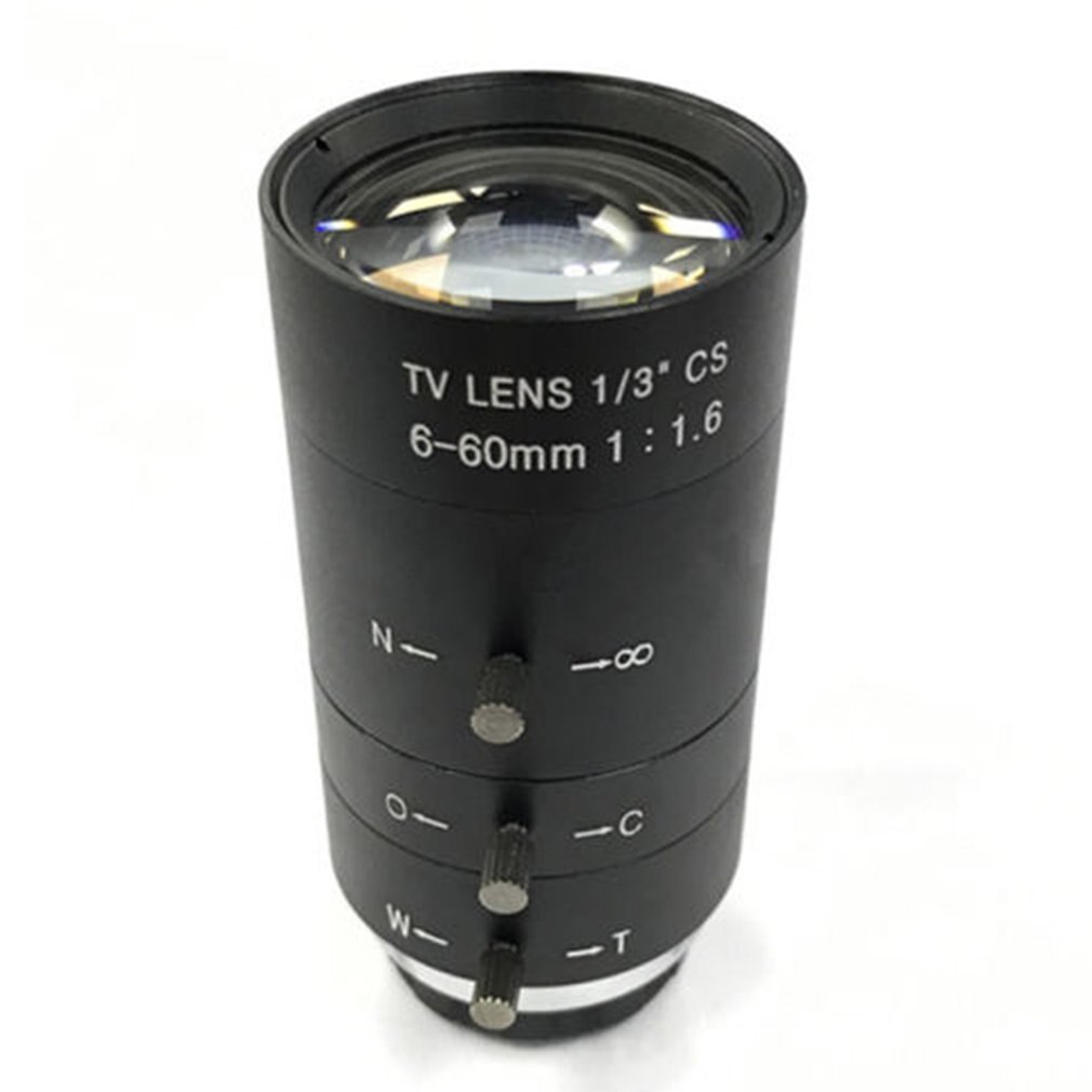 CCTV Video Lens Manual IRIS ZOOM 6-60mm CS Mount Lens for Industrial Microscope Varifocal CCTV Lens Surveillance Camera Lens