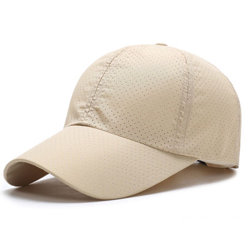Foux baseballpetten dames zomer mesh ademend heren pet zwart zonbescherming sport schild met gezicht snel drogend verstelbaar gemonteerd: Beige