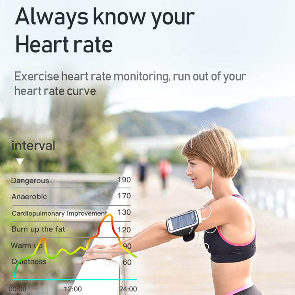 C6T Smart Band Waterproof Temperature Measuring Heart Rate Smart Bracelet Blood Pressure Monitor Health Wristband Fitness Tracke