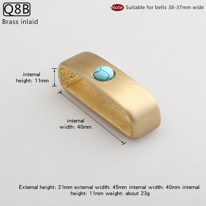 Brass belt ring stainless steel leather ring belt buckle ring man belt ring fixed: Q8B