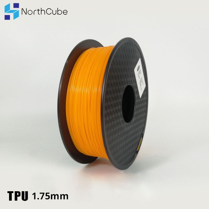 3D Printing Filament TPU Flexible Filament TPU Flex Plastic for 3D Printer 1.75mm 0.8KG 3D Printing Materials Orange