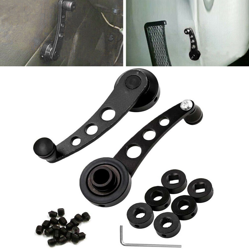 Voor De Meeste Voertuigen Auto Raam Krukken Kit Spare 1 Paar Zwarte Duurzaam