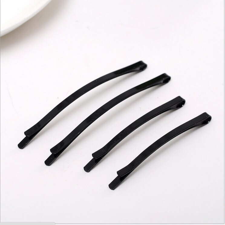 1/10/60/100 Pcs/lot Baby Hair Snap Clips Accessories For Women Black Hairgrips Barrettes Head Hairpins: 10pcs L 6.5cm
