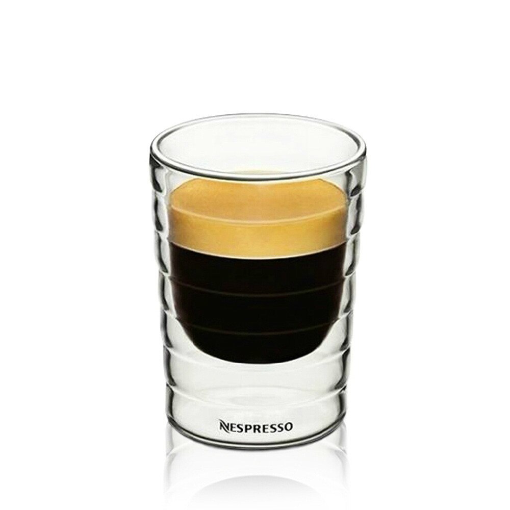 Kaffekopp 85/150ml nespresso dubbelväggig glas kaffemugg klar isolerade espressokoppar värmebeständig tekopp blyfritt glas