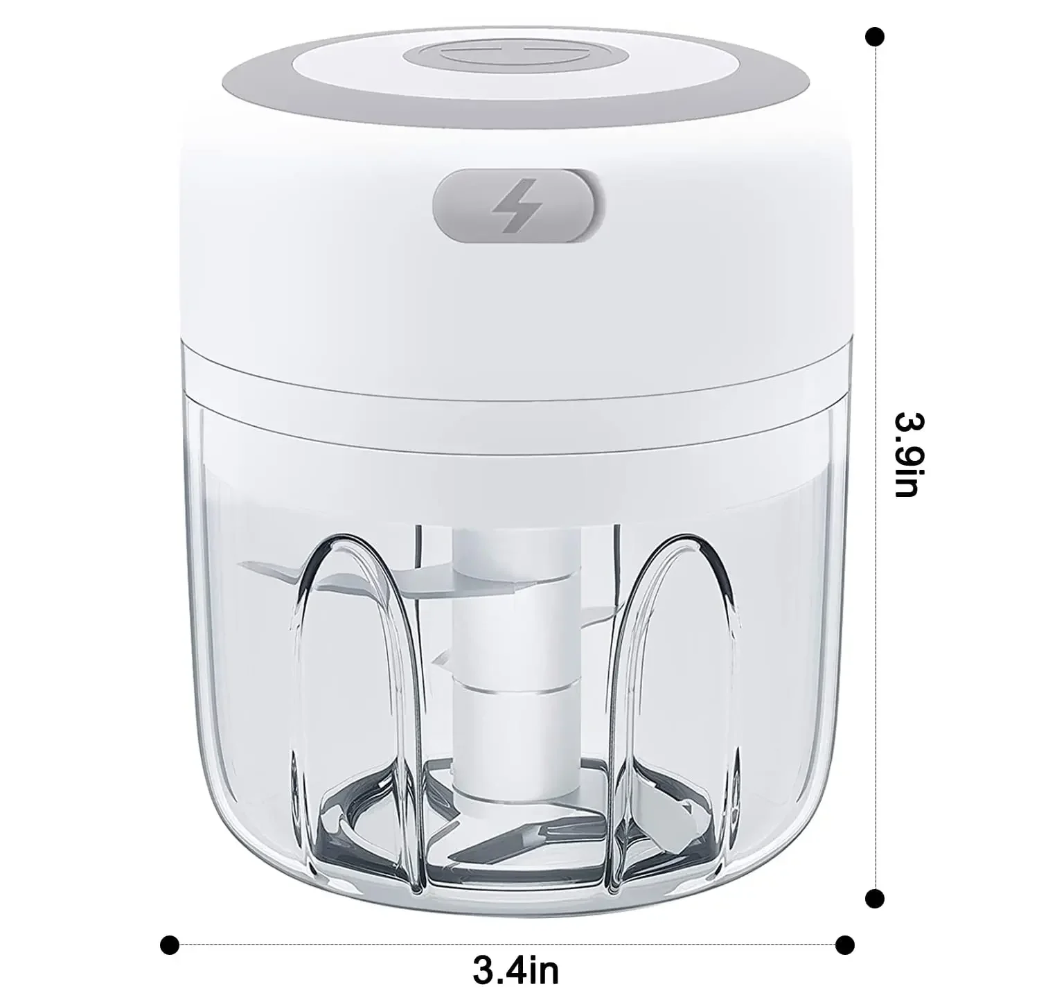 300ML elektryczny rozdrabniacz do czosnku USB ładowanie żywności warzywa mięso kruszarka ze stali nierdzewnej Mini Chili czosnek Masher gadżety kuchenne