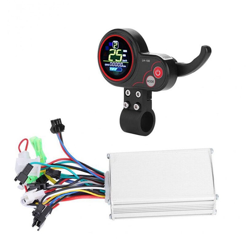 Novel -36v 350w elcykel cykel skoterkontroll lcd-display kontrollpanel med växelomkopplare e-cykeltillbehör