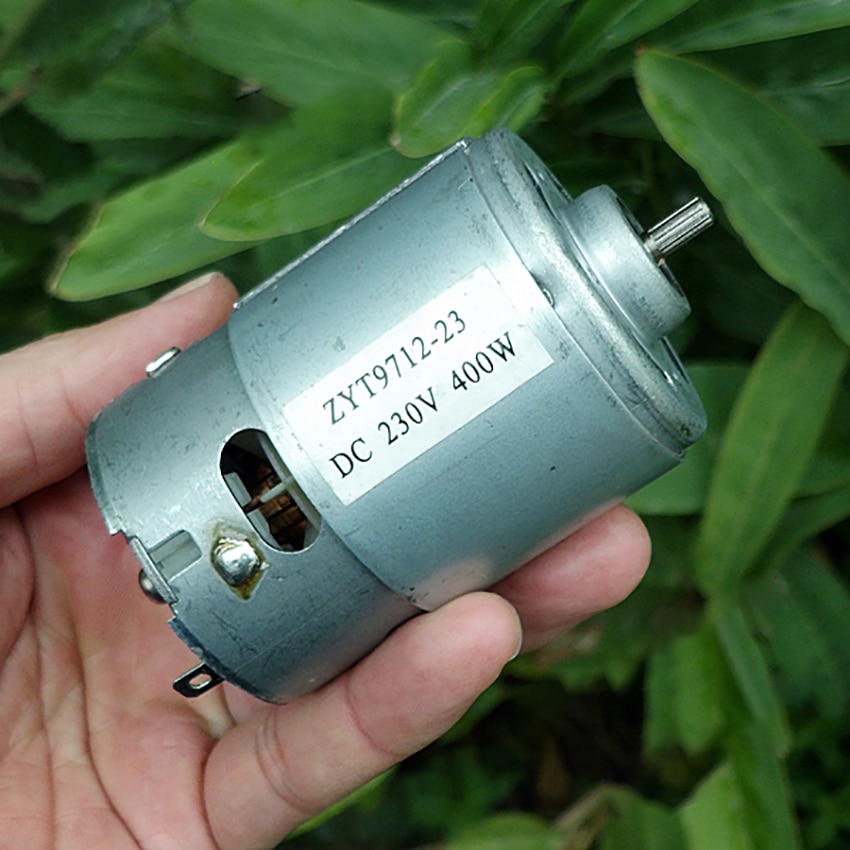 Moteur haute puissance avec ventilateur de refroidissement DC220V 400W | Moteur de broche Miniature, haute vitesse, couple élevé, moteur 9712 cc, arbre de sortie 4.5mm
