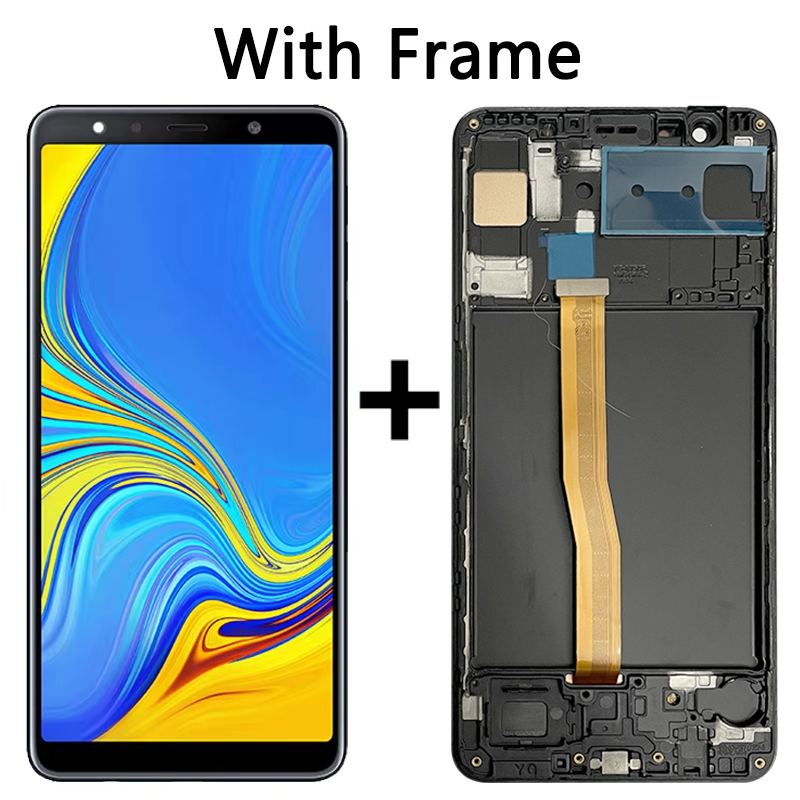 6.0 For Samsung A7 A750 LCD A750F A750FN Display With Frame Touch Screen Digitizer Replacement Parts: Blue Lotus