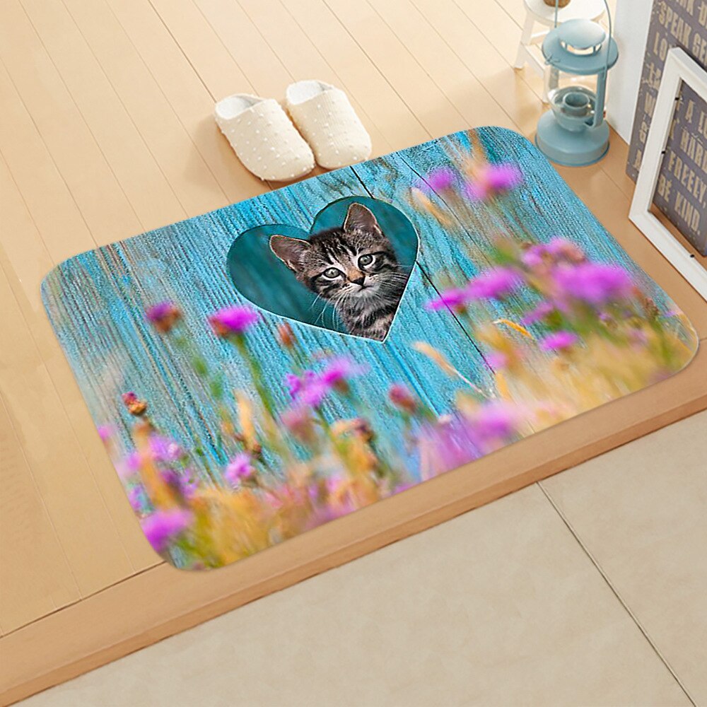 Cartoon Kat Deurmat Anti-Slip Absorberen Water Badmat Badkamer Thuis Keuken Bedroon Floor Mat Entree 40*60cm DD-0100: 7