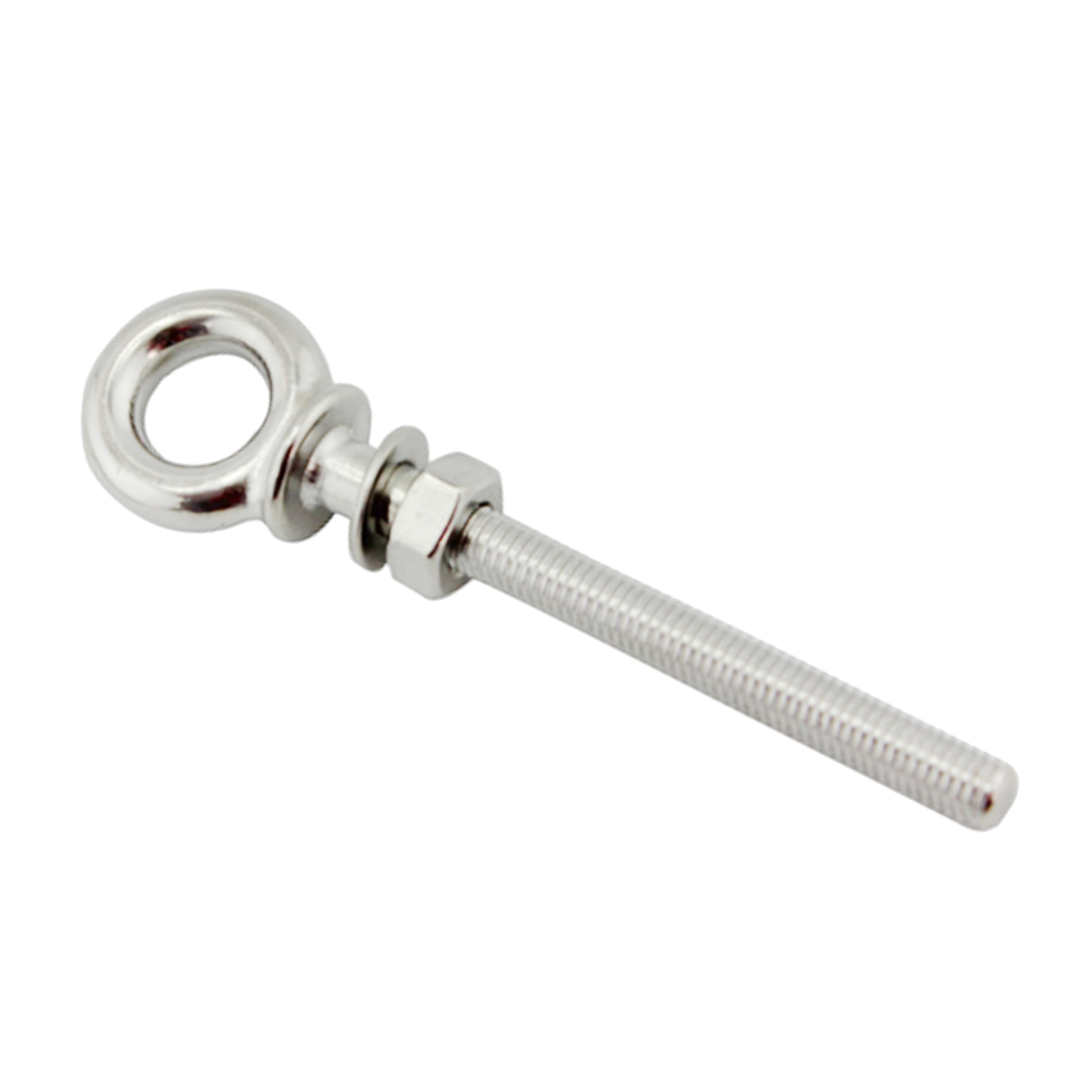60mm Long Shank Collared Eye Bolt - Marine 316 Grade Stainless Steel