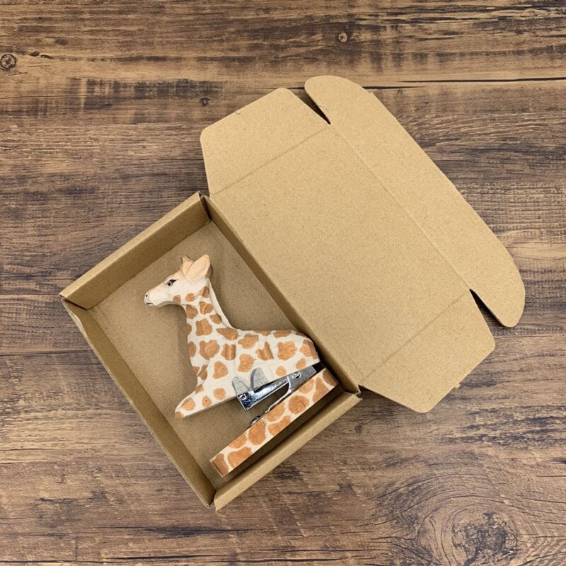 Agrafeuse pour animaux en bois papeterie créative agrafeuse pour bûches fournitures de bureau convient pour agrafeuse Standard No.10 et 12 pour papier