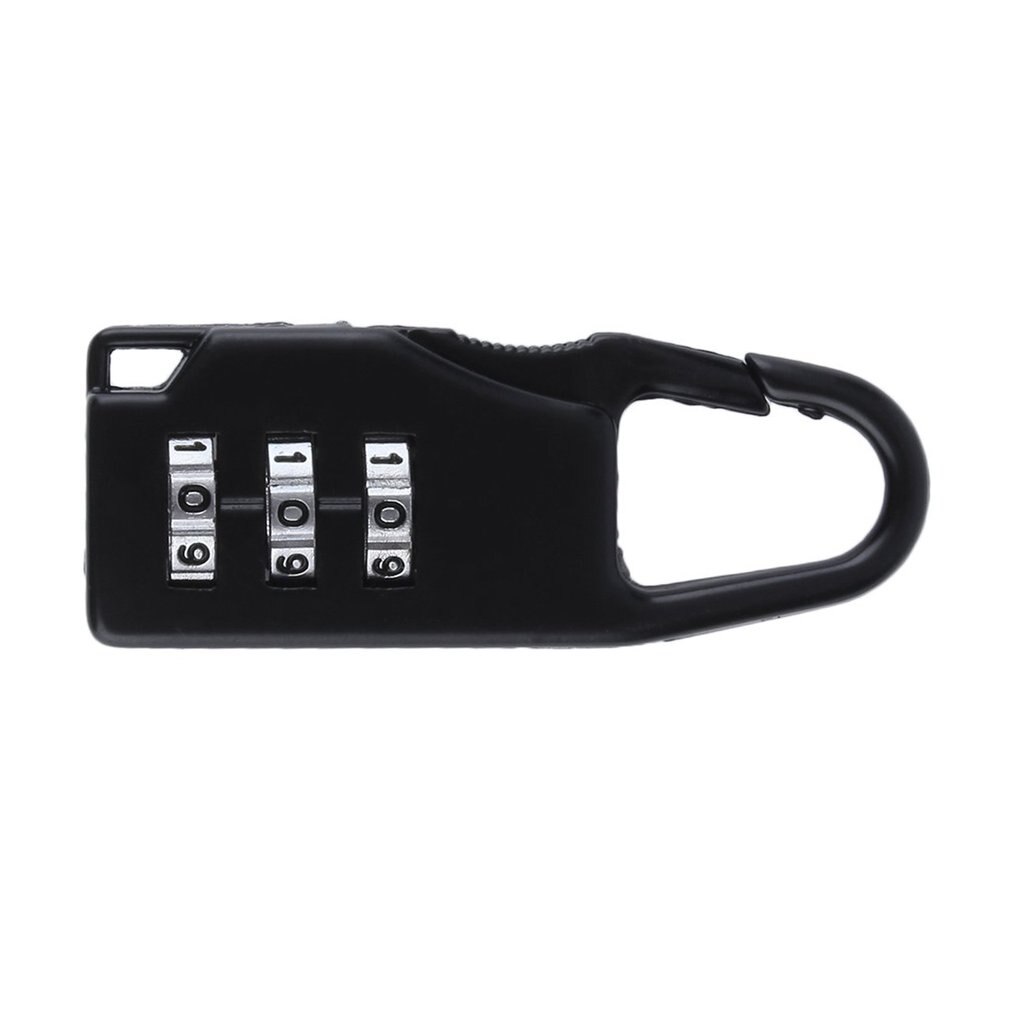 Security 3 Combination Travel Zinc Alloy Suitcase Luggage Bag Jewelry Boxes Tool Chests Code Lock Zipper Padlock Keyed Padlock