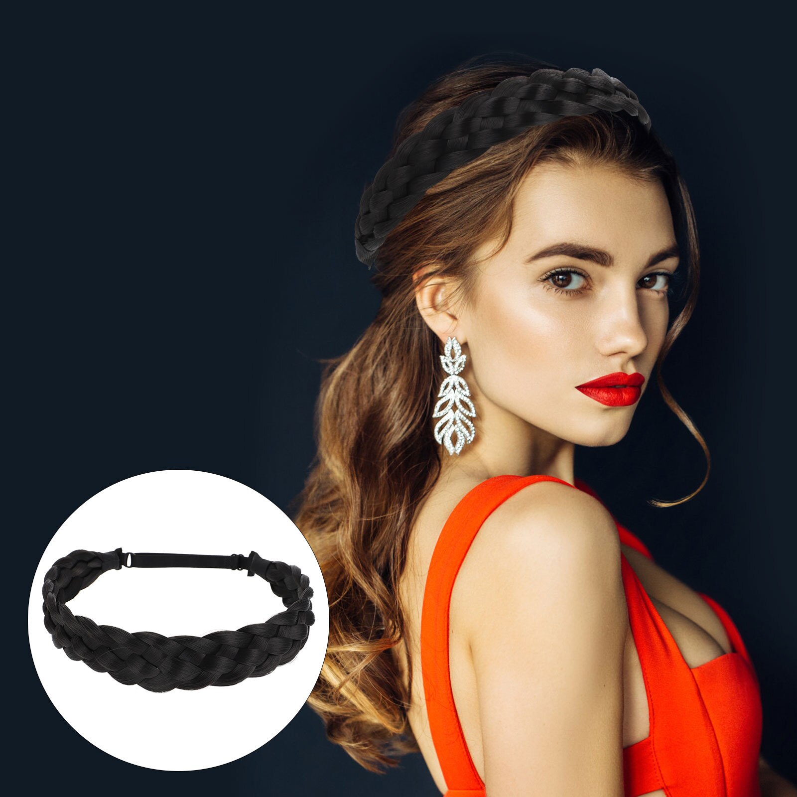 Hoofdband met oranje haar - Hendriks Mode Heerlen
