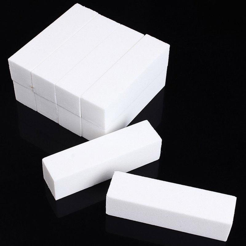 2/5/10PCS Durable Sponge Nail File White Conding Buffer Block Acrylic Block Polish Pedicure Manicure Nail Art Tools