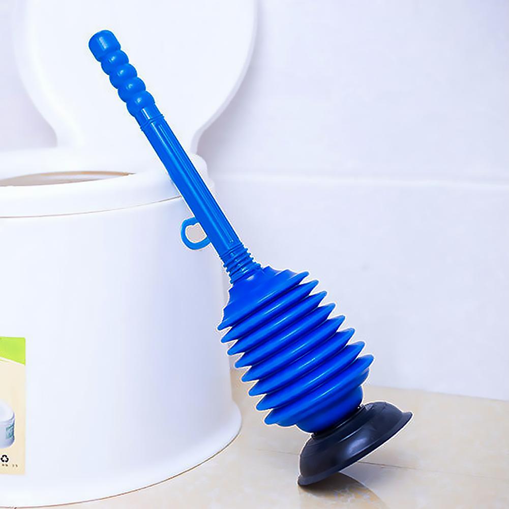 Bellows Accordion Toilet Plunger High Pressure Thrust Plunge Removes Heavy Duty Clogs From Clogged Bathroom Toilets