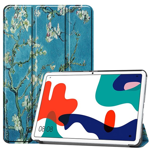 Étui pour tablette huawei matepad 10.4 , housse 3-w09 protection fine et pliable en 10.4 parties avec fonction veille automatique: Mh