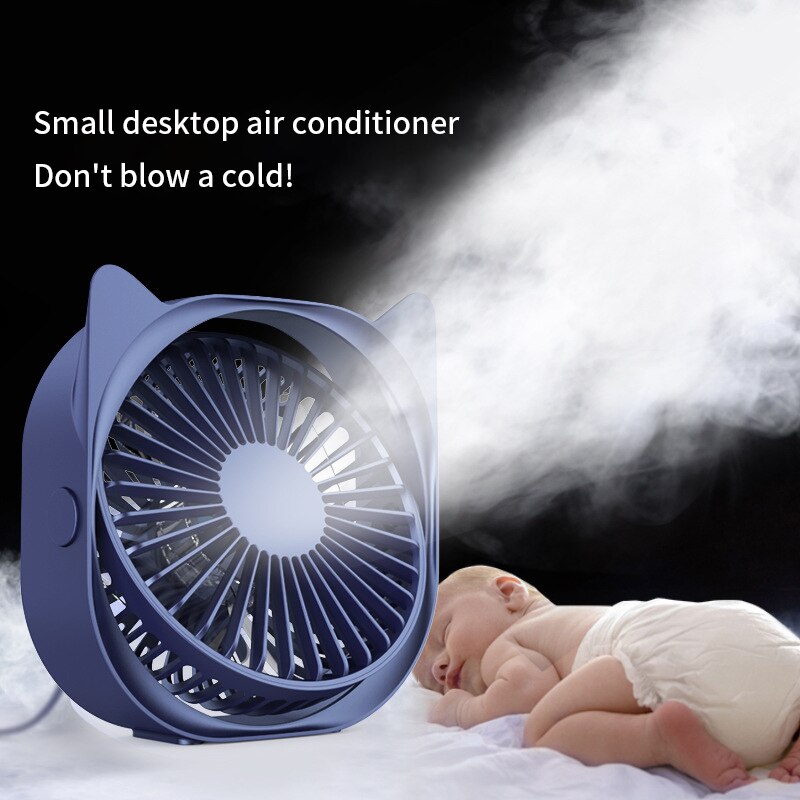 Usb Oplaadbare Mini Pocket Fan Elektrische 3-Speed Verstelbare Draagbare Kleine Ventilator Desktop Computer Batterij Stille Ventilator
