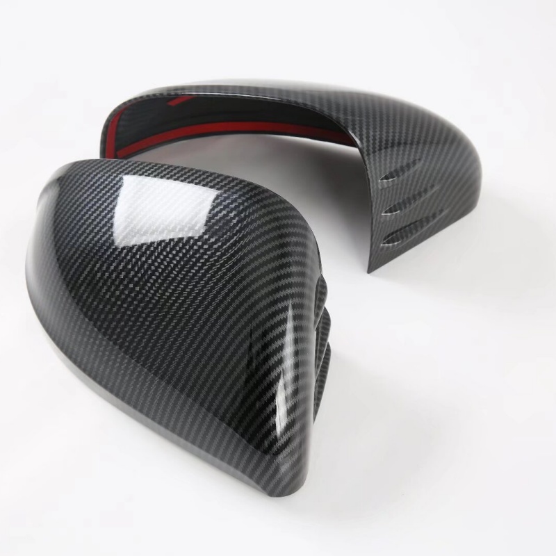 Para unidad Changan UNI-T -2023 ABS carbono negro rojo puerta lateral del coche espejo retrovisor/cubierta de ceja de lluvia embellecedor accesorios de coche: Negro
