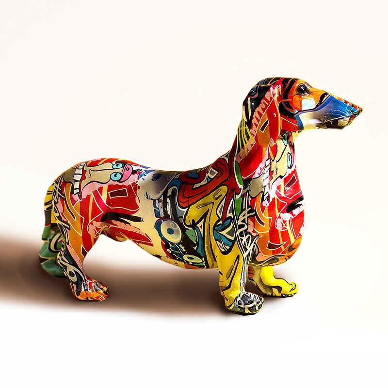 NENBOLEC Estatua de dibujos aniados de Bulldog Decor Escultura Anial