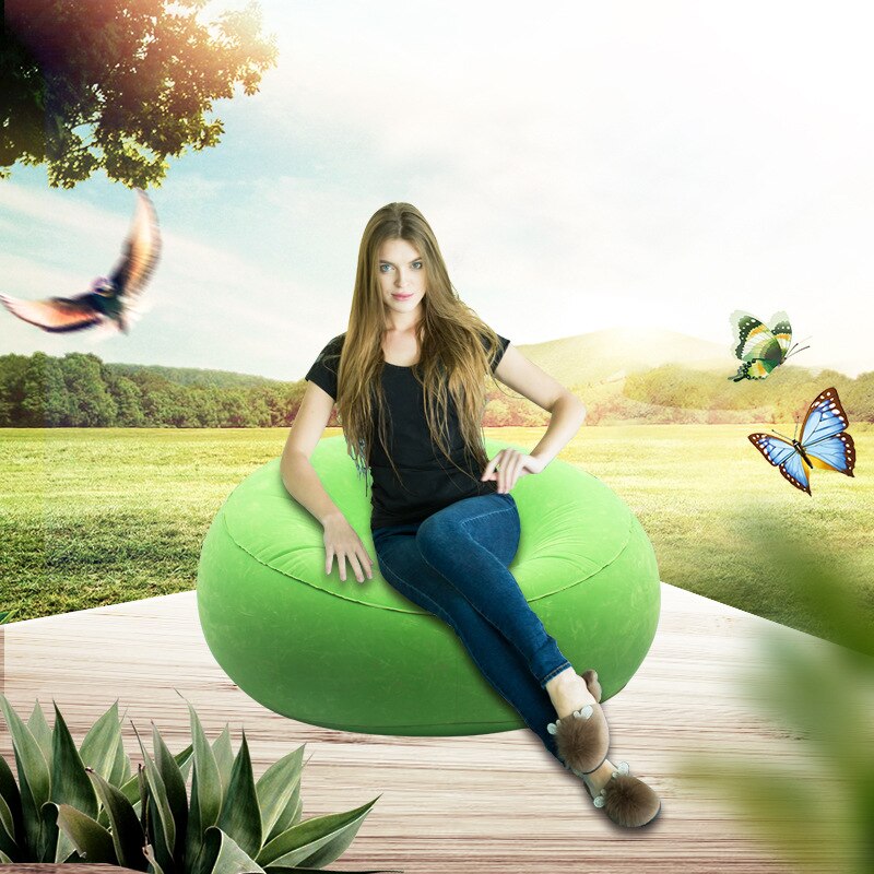 air chair inflatable sofa foldable living room single seat Portable seater Flocking garden sofa study room lazy sofa