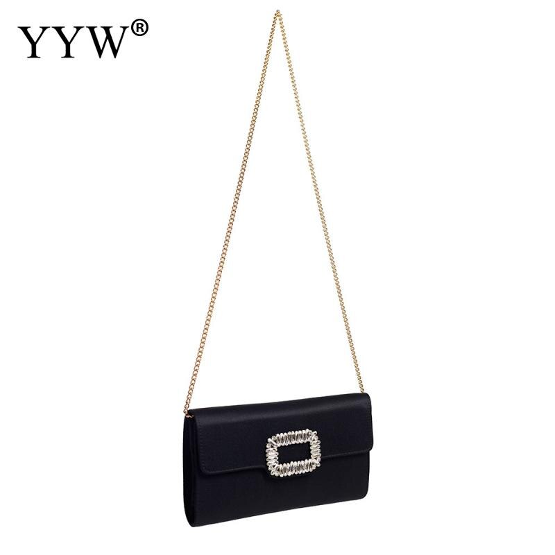Lila Handtasche Frauen Strass Pochette Femme Kupplung Taschen Für Frauen Klappe Mini Abend Party Taschen Handtasche Kupplungen Mit Kette: black