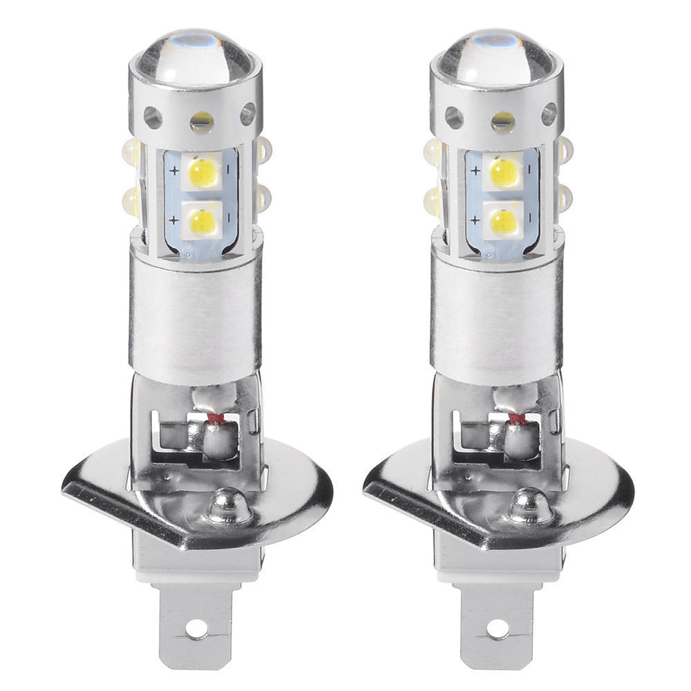 2 kpl  h1 50w tehokas led xenon valkoinen sumuvalo päivävalopolttimot 6000k 12v