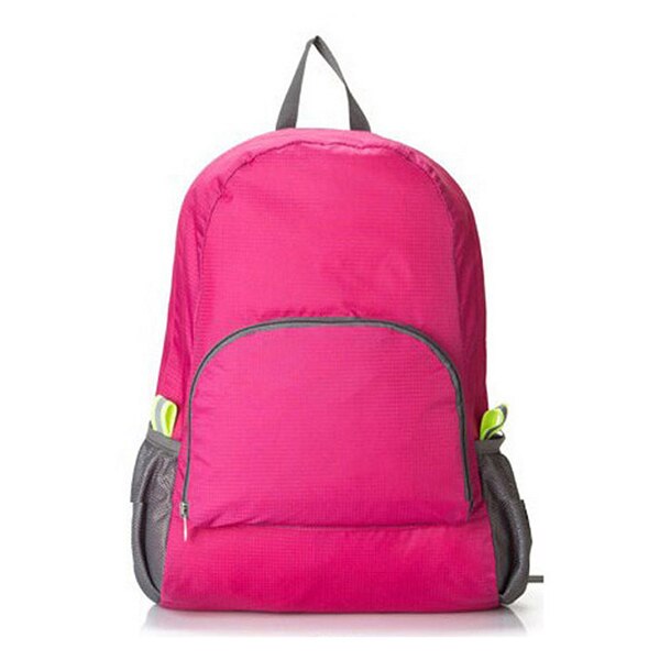 Lichtgewicht Opvouwbare Waterdichte Nylon Vrouwen Mannen Skin Pack Rugzak 20L Reizen Outdoor Sport Camping Wandelen Bag Rugzak: rose red
