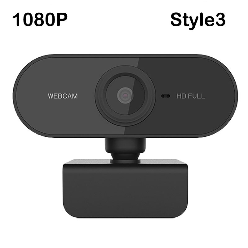 Webcam 1080P Full HD Web Camera With Built-in Mic Rotatable PC Desktop Web Camera Cam For PC Computer Video Recording Work: 1080P Style3