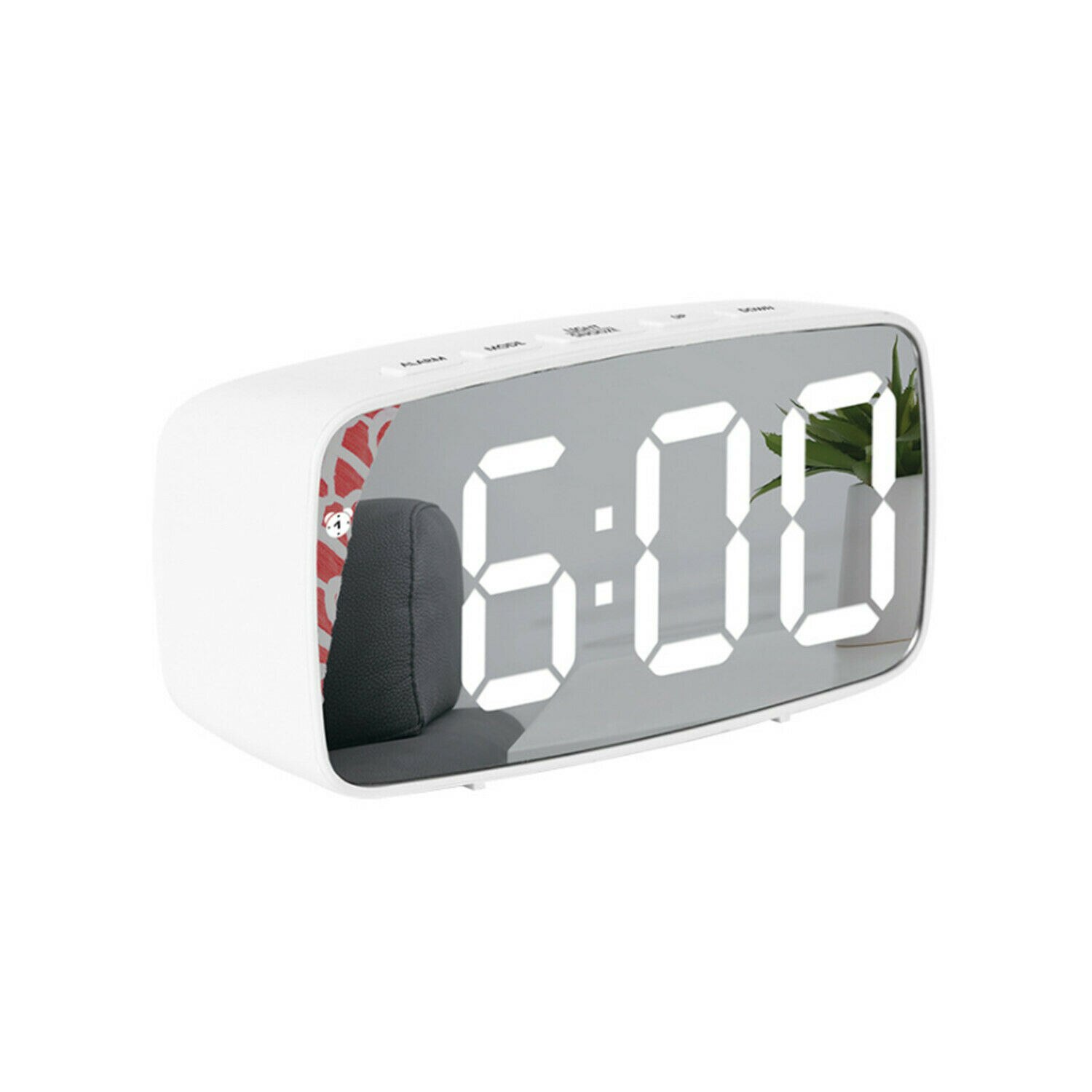 Large Digital LED Desk Alarm Clock Mirror Display ... – Grandado