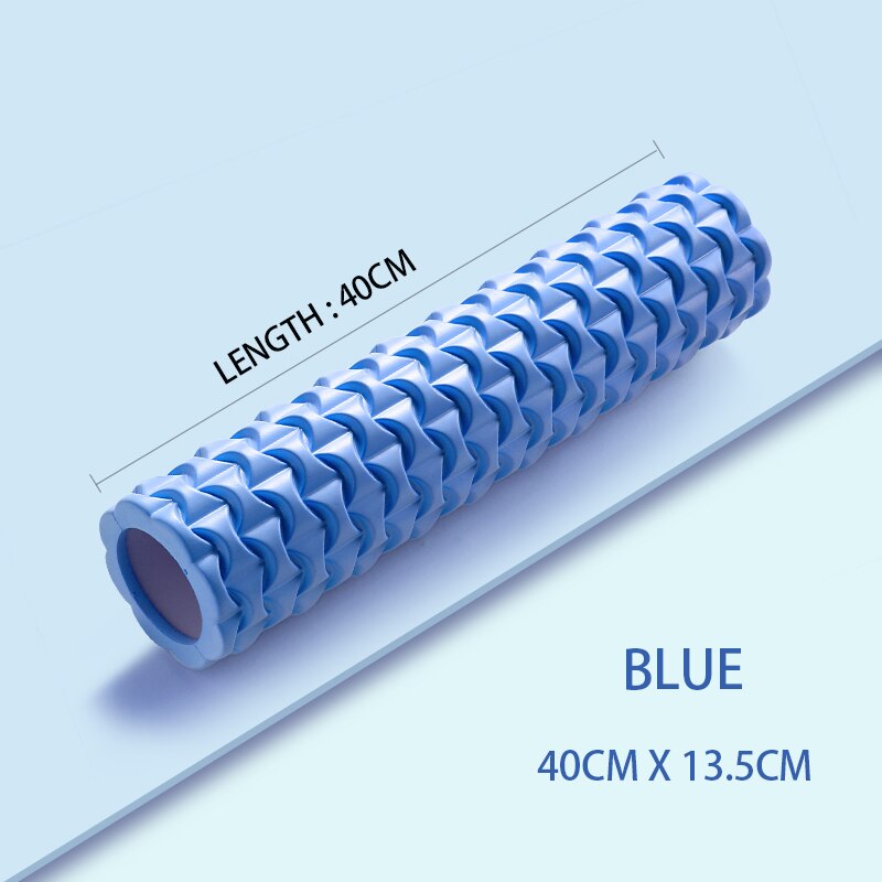 Roller Yoga Kolom Hollow Foam Roller Yoga Kolom Pilates Gym Fitness Massage Grid Triggerpoint Therapie Fysieke Oefening: BLUE 40CM